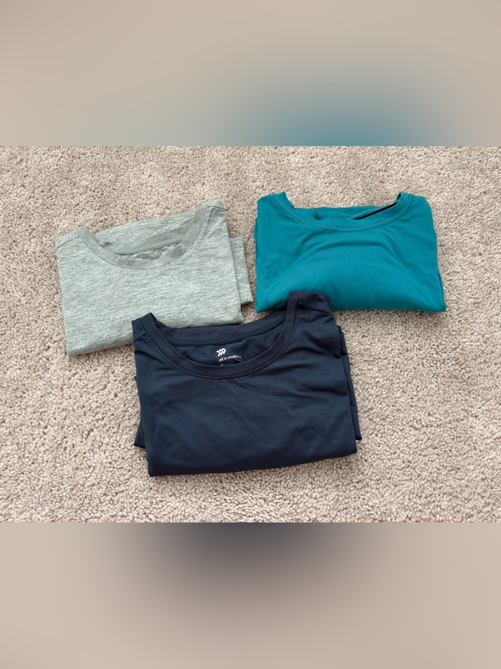Men’s Crewneck Tee Trio - Navy, Heather Gray & Teal
